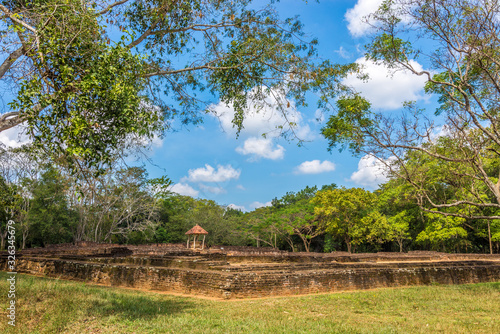 View at the ruins of Ancient capital Panduwasnuwara near Kurunegala in Sri Lanka photo