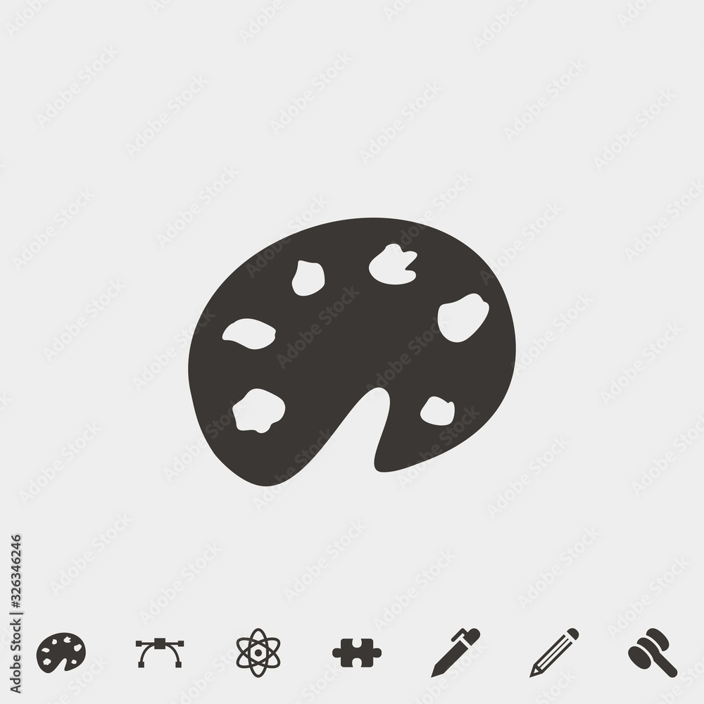 pallette icon vector illustration and symbol for website and graphic design pallette icon vector illustration and symbol for website and graphic design