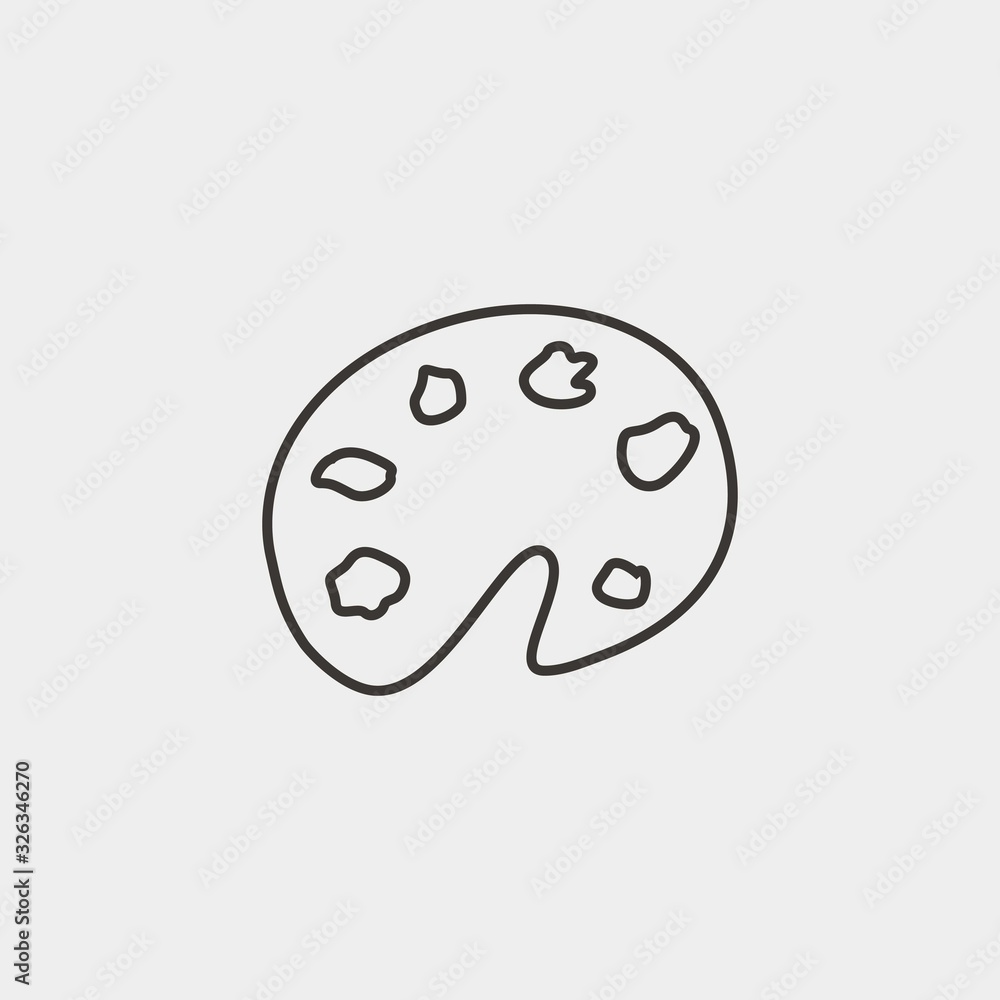 pallette icon vector illustration and symbol for website and graphic design pallette icon vector illustration and symbol for website and graphic design