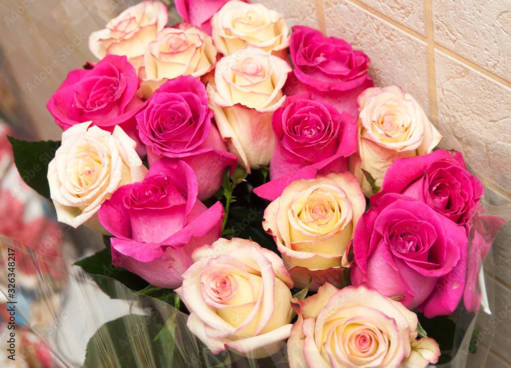 Pink faded roses bouquet Pink faded roses bouquet