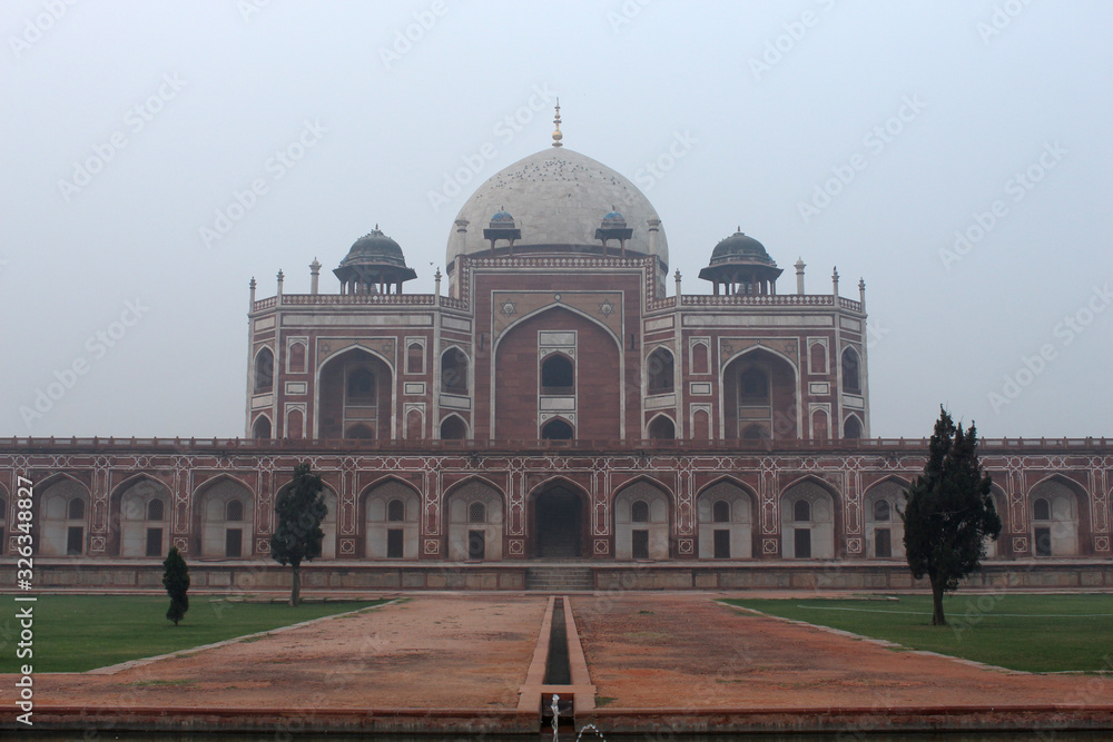 Side view of Humayun's Tomb, Delhi, India