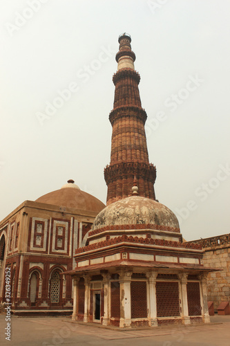 Alai gate and Qutub Minar, Delhi, India