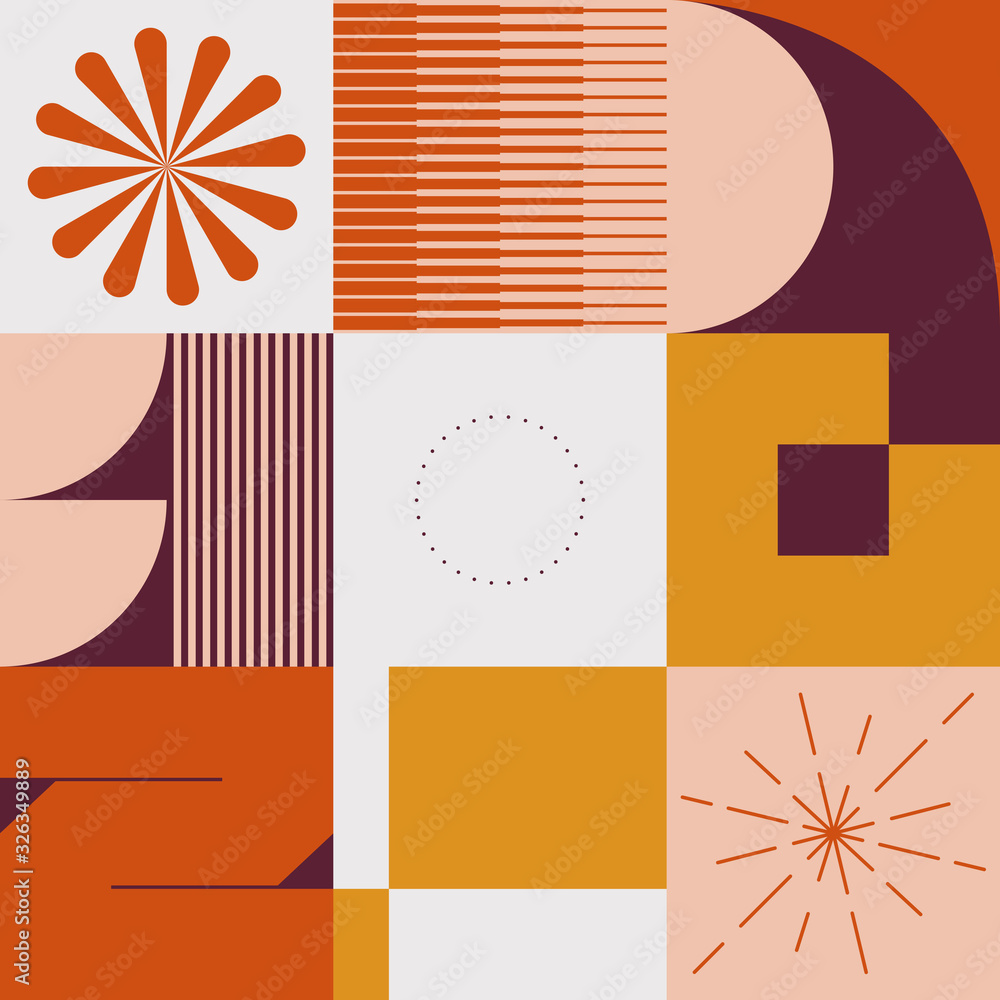 Obraz premium Mid-Century Abstract Vector Pattern Design