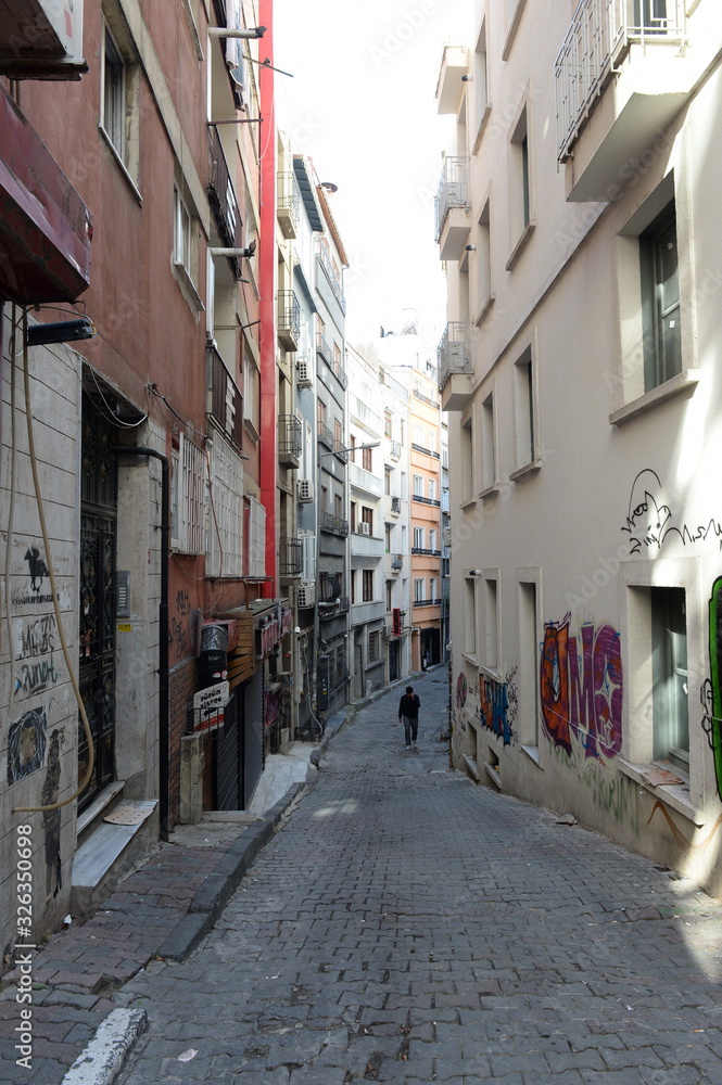 Yeni Charshi street in Beyoglu district of the old part of Istanbul