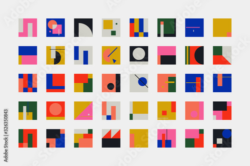 Bauhaus Abstract Vector Shapes Collection