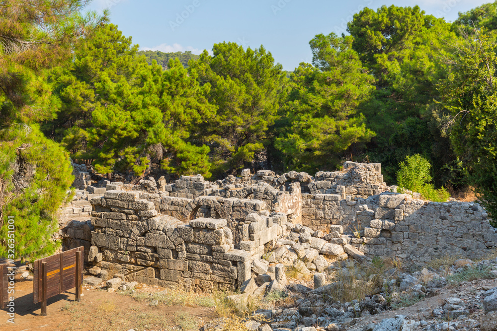 Ruins of the ancient Phaselis city in Antalya province. Turkey Ruins of the ancient Phaselis city in Antalya province. Turkey