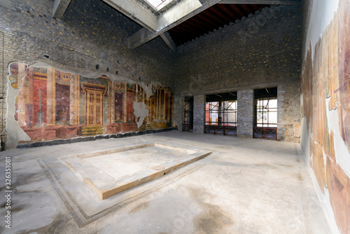 Oplontis Villa of Poppea - The ancient entrance to the villa was on the south side of the large Tuscanic atrium (without columns)