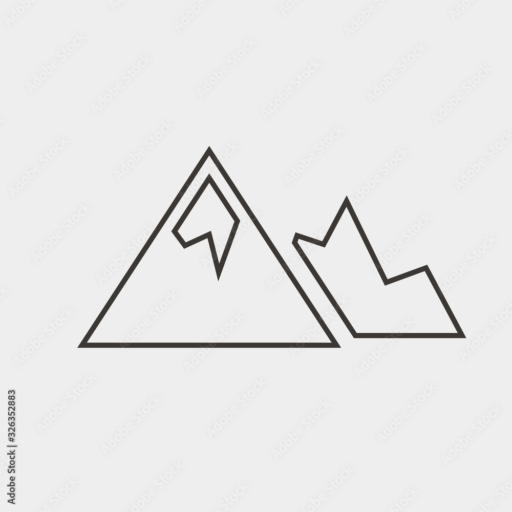 mountain icon vector illustration and symbol for website and graphic design mountain icon vector illustration and symbol for website and graphic design