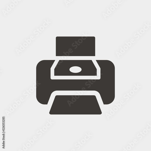 printer icon vector illustration and symbol for website and graphic design