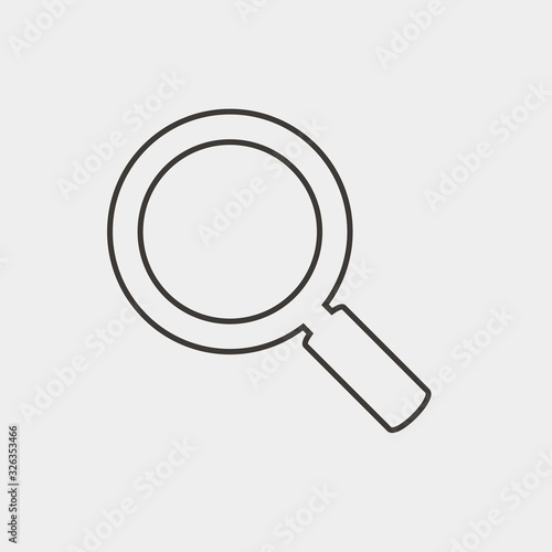 search glass icon vector illustration and symbol for website and graphic design