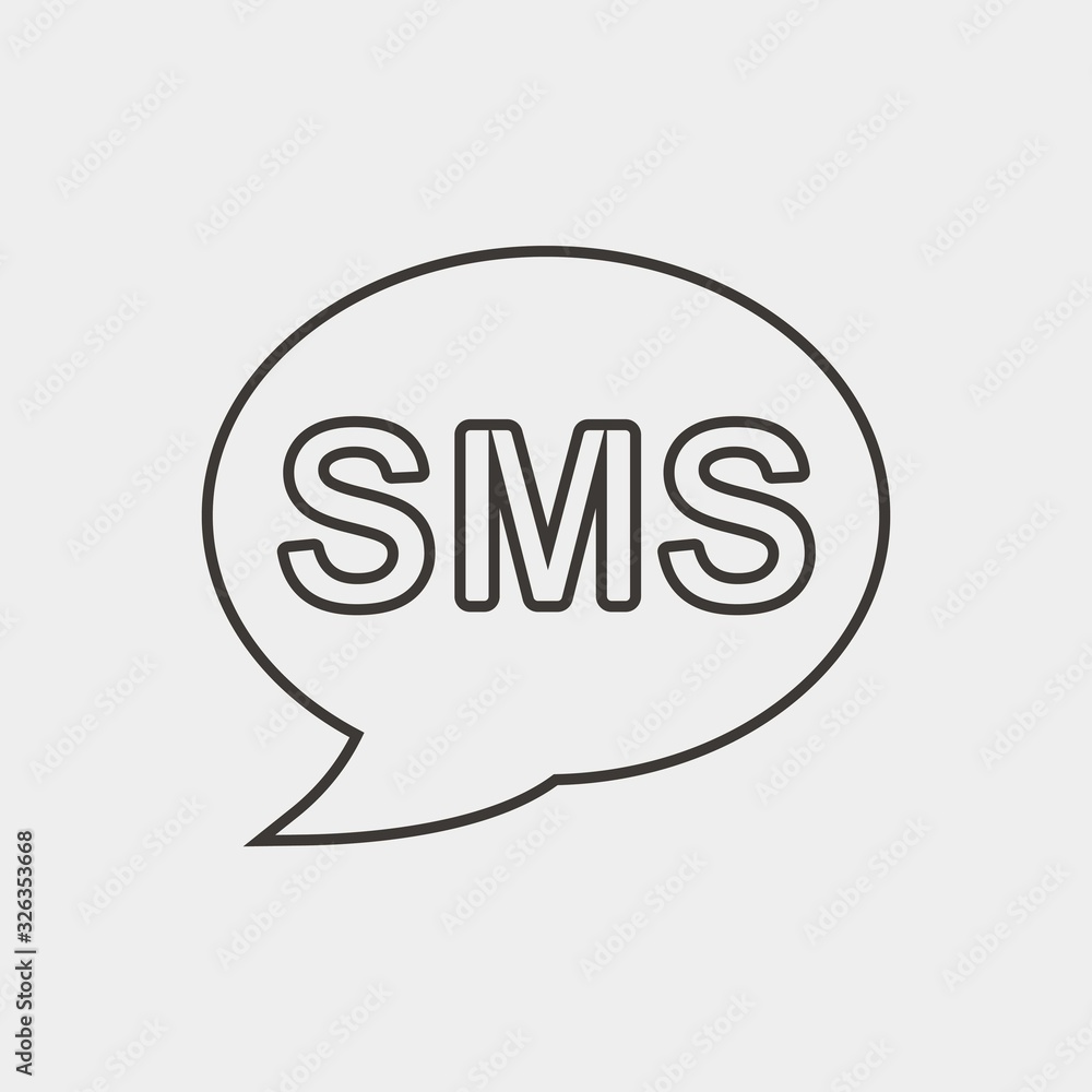 sms icon vector illustration and symbol for website and graphic design sms icon vector illustration and symbol for website and graphic design