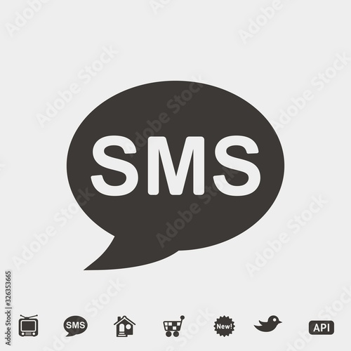 sms icon vector illustration and symbol for website and graphic design