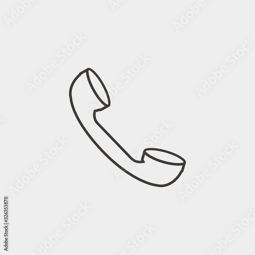 telephone contact icon vector illustration and symbol for website and graphic design