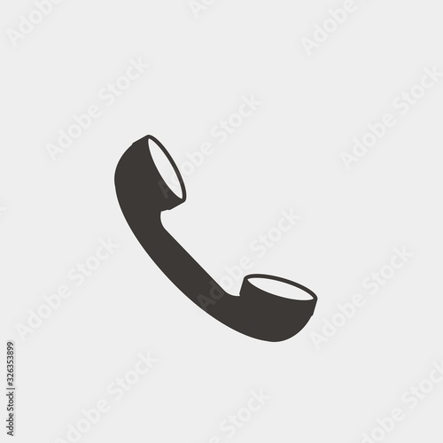 telephone contact icon vector illustration and symbol for website and graphic design