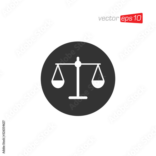 Scales Icon Design Vector Template