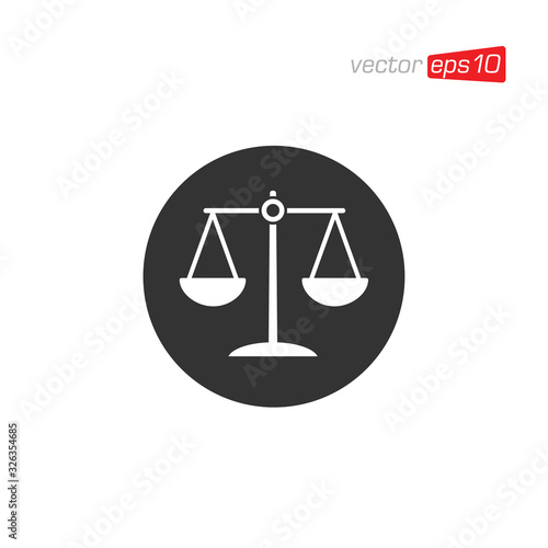 Scales Icon Design Vector Template