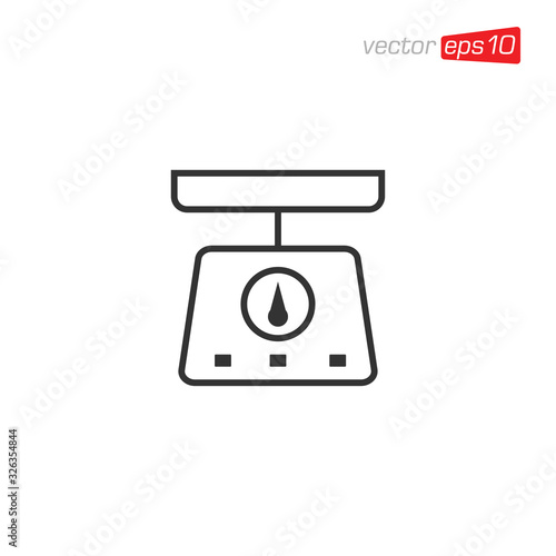 Scales Icon Design Vector Template