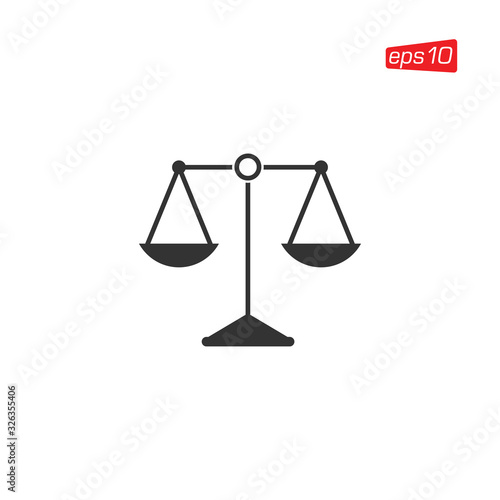 Scales Icon Design Vector Template