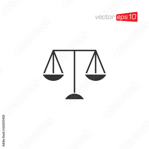 Scales Icon Design Vector Template