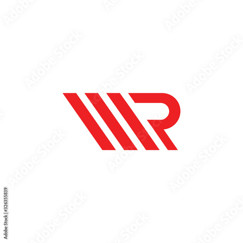 Initial letter mr  logo or rm logo vector design template