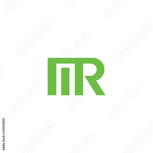 Initial letter mr  logo or rm logo vector design template