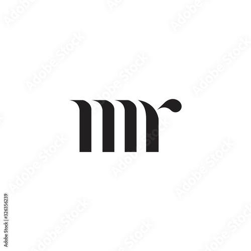 Initial letter mr or rm logo vector design template photo