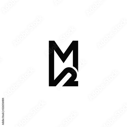 Initial letter mr or rm logo design template