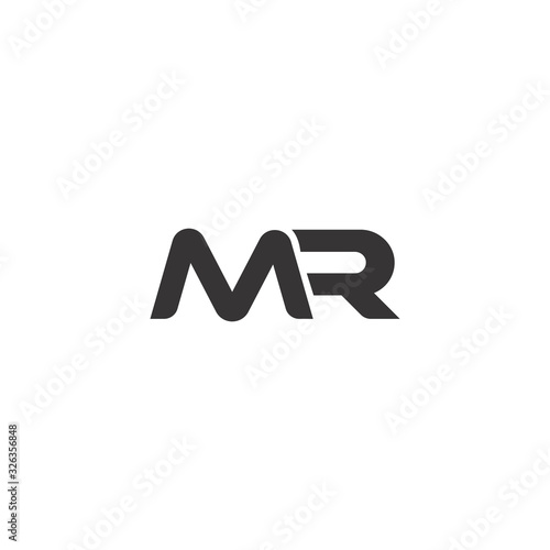 Initial letter mr or rm logo design template