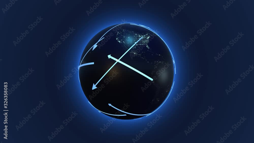 global network animation. 3d animation global network animation. 3d animation