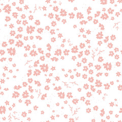 Keuken achterwand Kleine bloemen patronen Cute hand drawn floral seamless pattern, flower meadow background, great for textiles, banners, wallpapers, vector design  © TALVA
