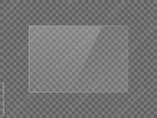 Vector mirror reflection effect texture for glass, plastic or acrylic window. png rectangle shape 3 x 2 glossy, shine, light, glare, clear plate.