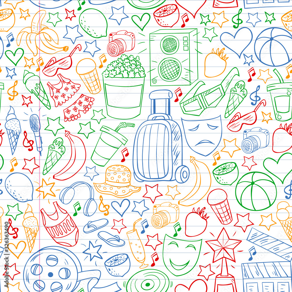 Vector pattern with icons for beauty and shopping. Icons for beauty, shopping, fashion, shopping mall, strip mall. Sale, discount. Vector pattern with icons for beauty and shopping. Icons for beauty, shopping, fashion, shopping mall, strip mall. Sale, discount.