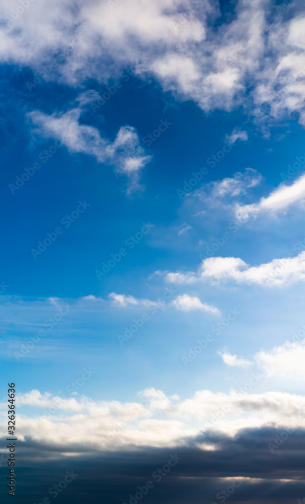 Fantastic clouds against blue sky, panorama Fantastic clouds against blue sky, panorama