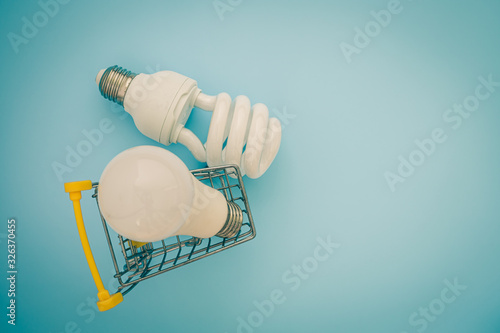 Glowing LED light bulb with...