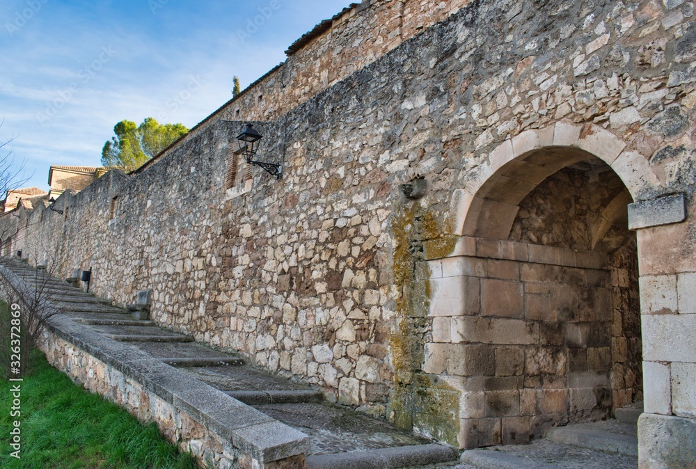 Escalinata al mirador de Los Arcos de Lerma