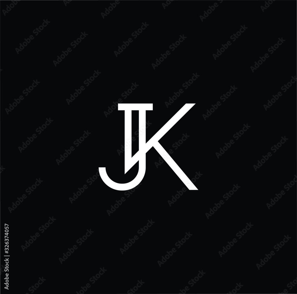 Professional Innovative Initial JK KJ logo. Letter JK KJ Minimal