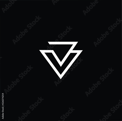 Professional Innovative Initial JV VJ logo. Letter BB Minimal elegant Monogram. Premium Business Artistic Alphabet symbol and sign