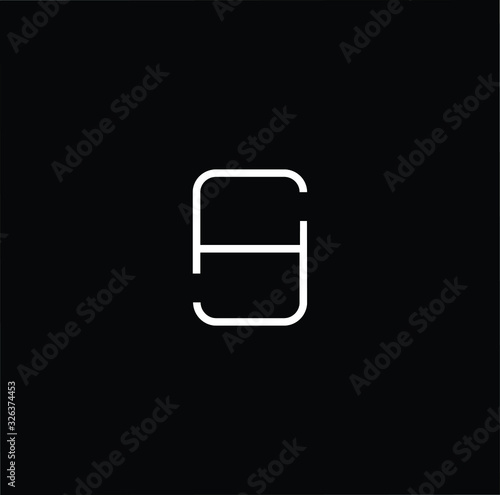Professional Innovative Initial S SH HS SJ JS logo. Letter S Minimal elegant Monogram. Premium Business Artistic Alphabet symbol and sign