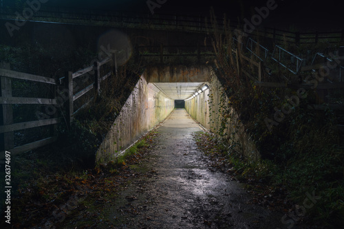 City streets at night in the North East of England 