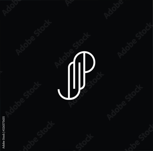Professional Innovative Initial JP PJ logo. Letter JP PJ Minimal elegant Monogram. Premium Business Artistic Alphabet symbol and sign