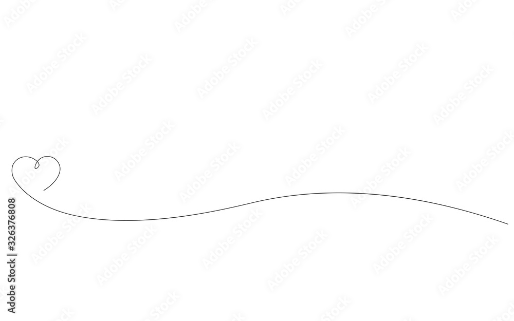 Heart background, love design one line drawn vector illustration Heart background, love design one line drawn vector illustration