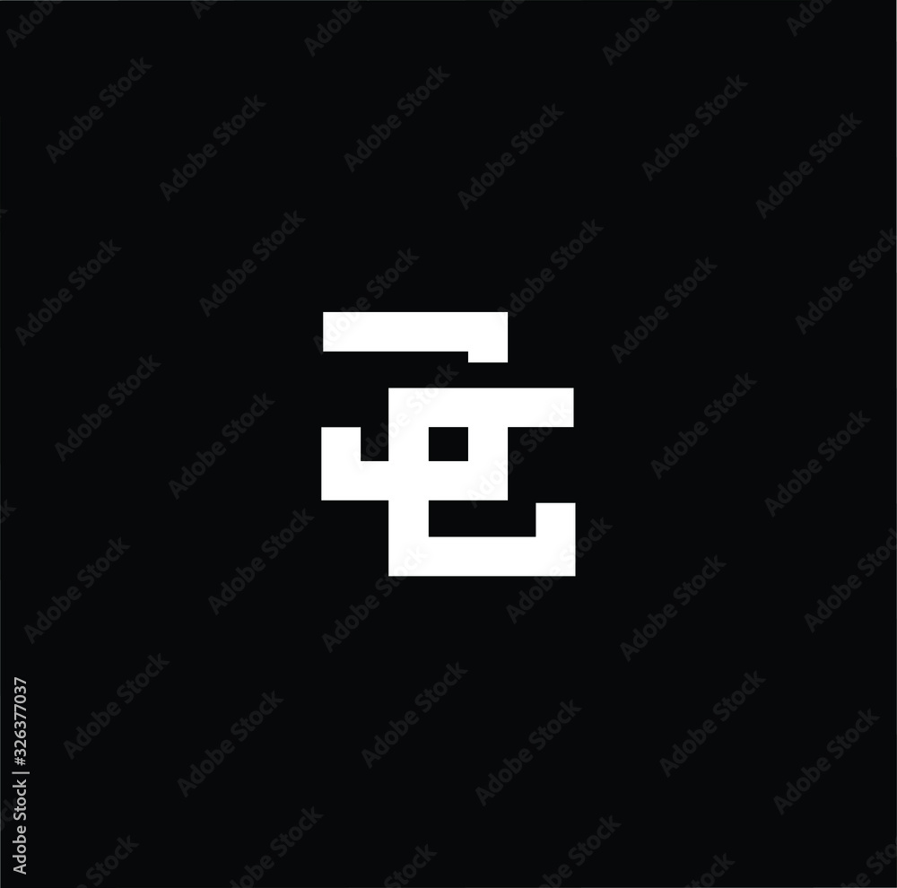 Obraz premium Minimal elegant monogram art logo. Outstanding professional trendy awesome artistic JG GJ initial based Alphabet icon logo. Premium Business logo White color on black background