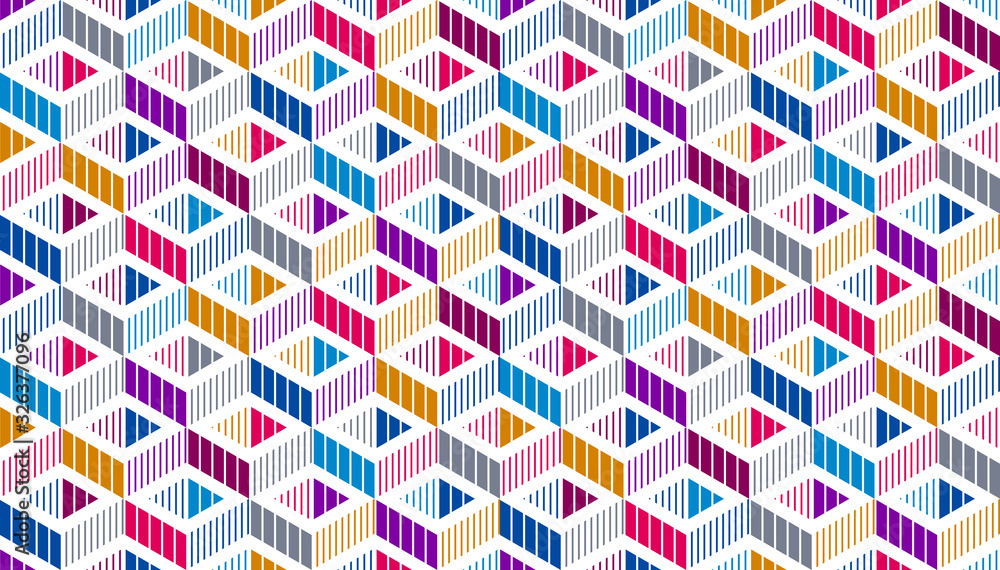Seamless cubes vector background, lined boxes repeating tile pattern, 3D architecture and construction, geometric design. Seamless cubes vector background, lined boxes repeating tile pattern, 3D architecture and construction, geometric design.