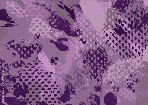 Abstract  lilac grunge background with stones textures, stains. Textured purple pattern.  Vector illustration.