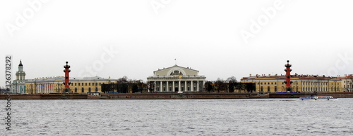 Vew of embankment Neva, St Petersburg, Russia