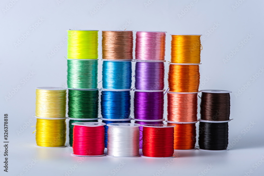 Different colors of nylon thread put together, it can be used to make jewelry or fishing line Different colors of nylon thread put together, it can be used to make jewelry or fishing line