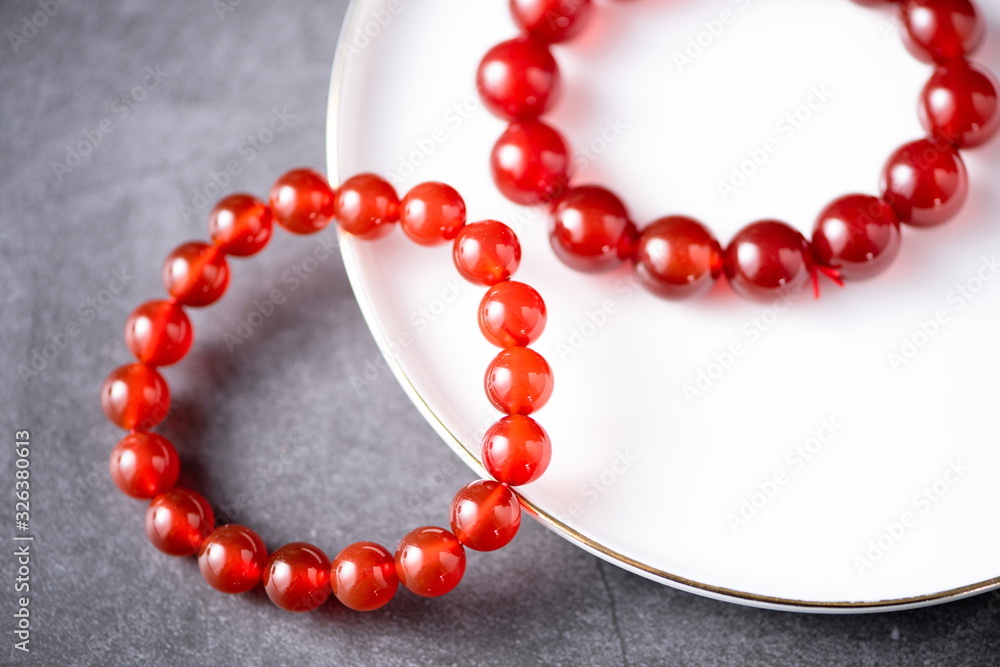 Beads of different colors are made of nylon thread, which can be used for jewelry or fishing line Beads of different colors are made of nylon thread, which can be used for jewelry or fishing line