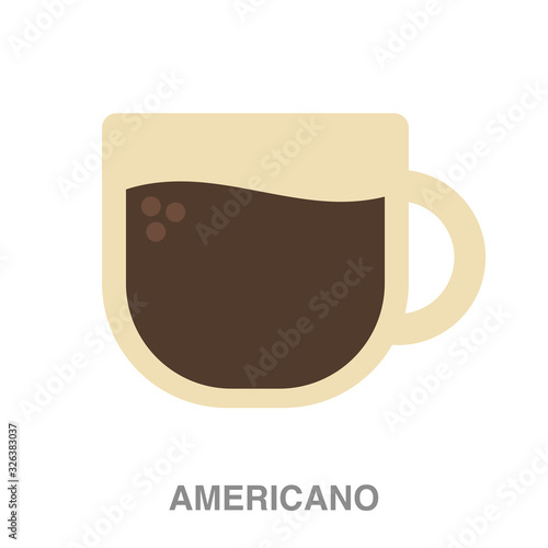 americano flat icon on white transparent background. You can be used black ant icon for several purposes.	