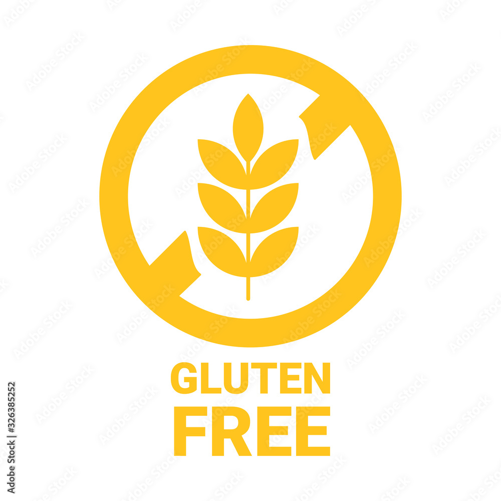 Gluten free icon. Isolated no grain symbol. Vector