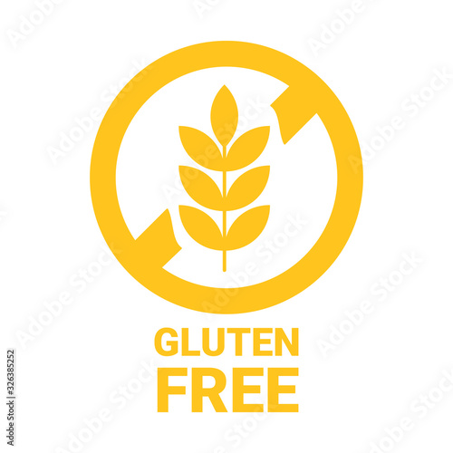 Gluten free icon. Isolated no grain symbol. Vector